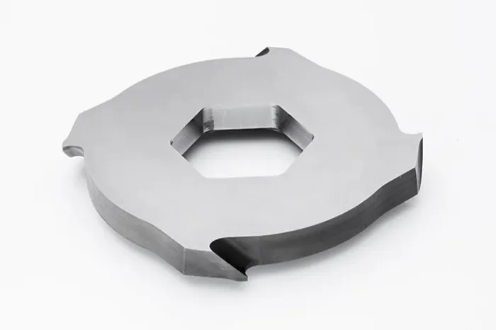Rundes Rotormesser für Granulator mit Sechskant-Aufnahme und gehärteten Schneidzähnen